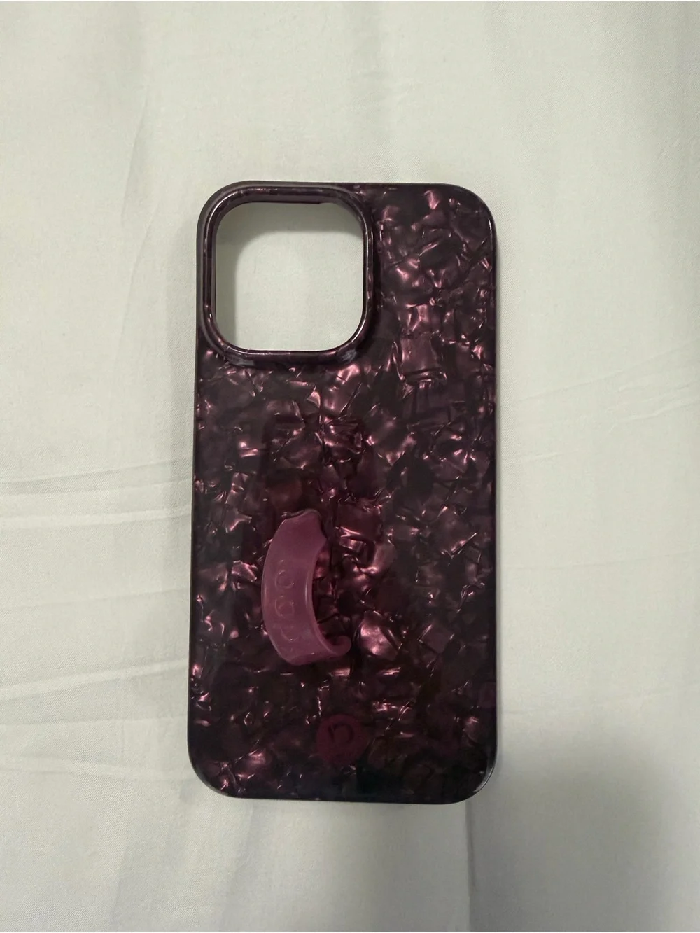 Purple Marble Phone Case with Grip Stand